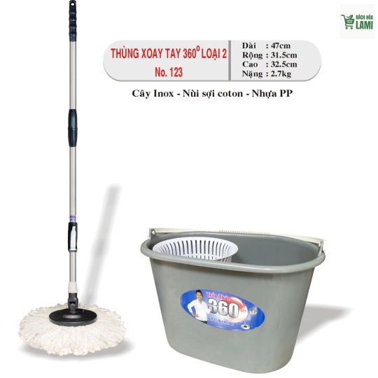 Thùng xoay tay 360 loại 2