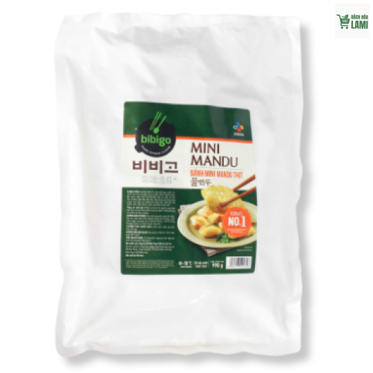 Bánh Mini Mandu Thịt CJ Bibigo- Gói 990 gr - Thùng 7,92 kg