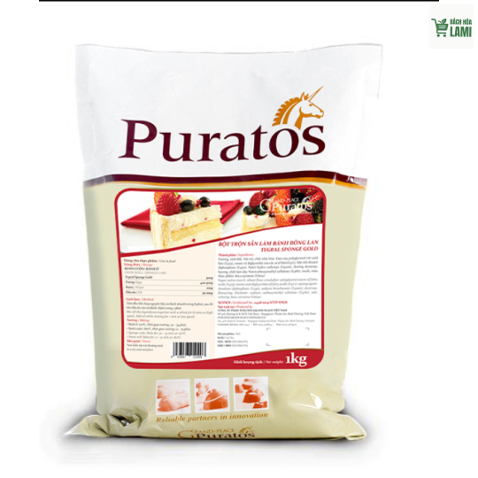 Bột trộn sẵn bông lan Tegral Sponge Gold Puratos 1kg