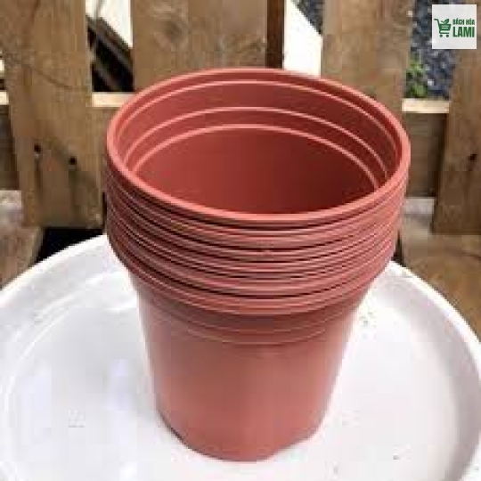Chậu hoa Ø120 x 106 PP Nâu