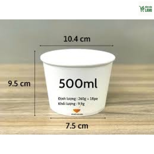 Tô giấy 500 mlMã sp : L001