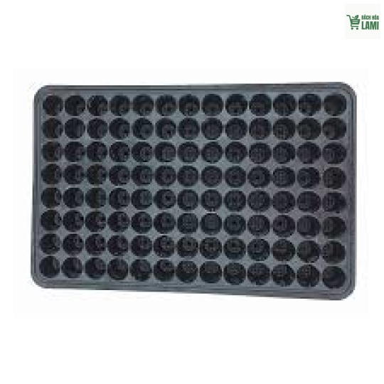 Khay ươm 104 lỗ PS Đen (Đục lỗ to)