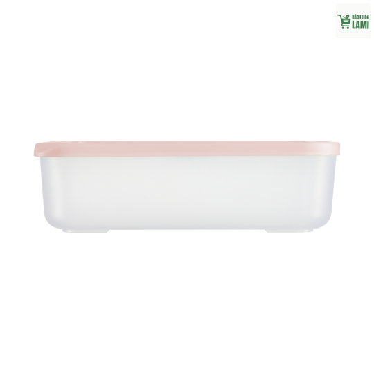 Hộp 3600ml( Nắp màu trong, đáy vân tre màu đỏ)