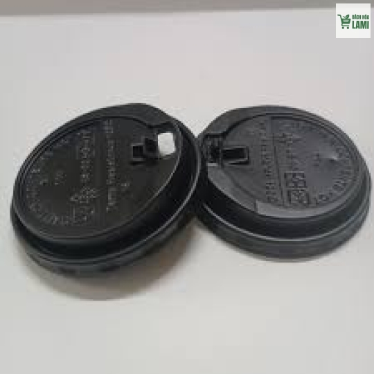 Nắp 45x90 PP Đen nút bật 