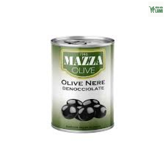 Olive đen nguyên trái tách hạt, lon 400g, xuất xứ Ý