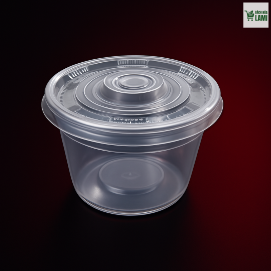 Tô 141 tròn PP Trong (700ml) + Nắp PP Trong