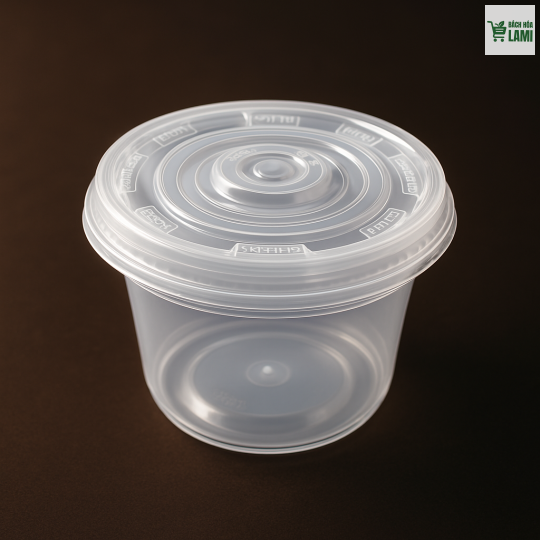 Tô 120 x 70 PP Trong (600ml) + Nắp PP Trong
