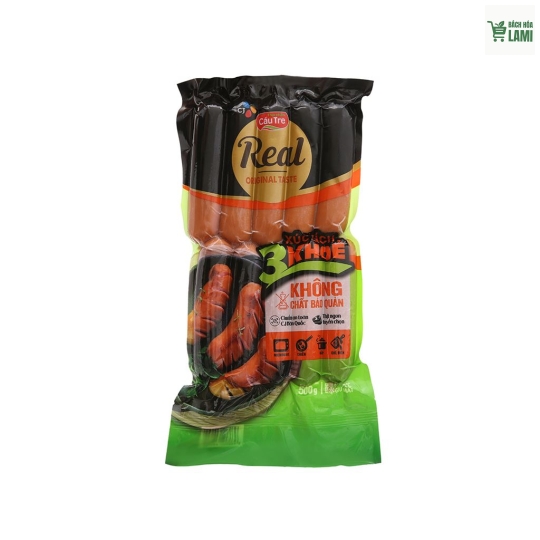 Xúc Xích 3 Khỏe – REAL 50g x 10 cây - Gói 500g